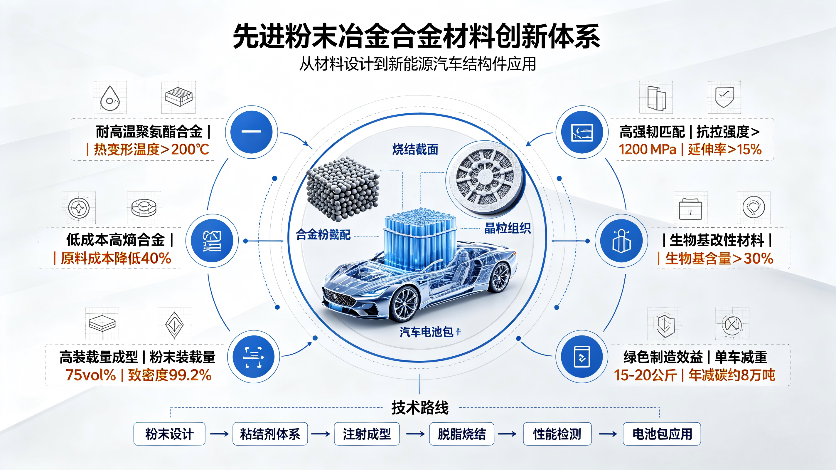 新能源汽车用高性能粉末冶金合金材料的开发与产业化